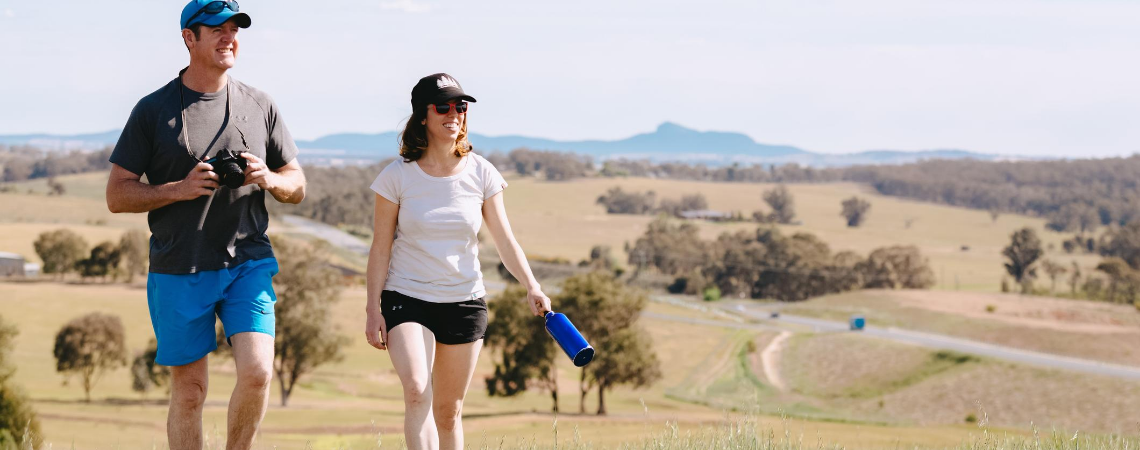 Walking in the Birramal Conservation area in Wagga Wagga 