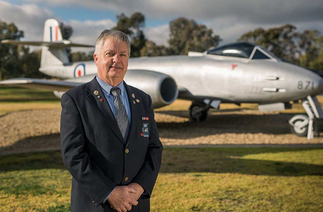 Peter Wyatt at RAAF Aviation Heritage Centre in Wagga Wagga