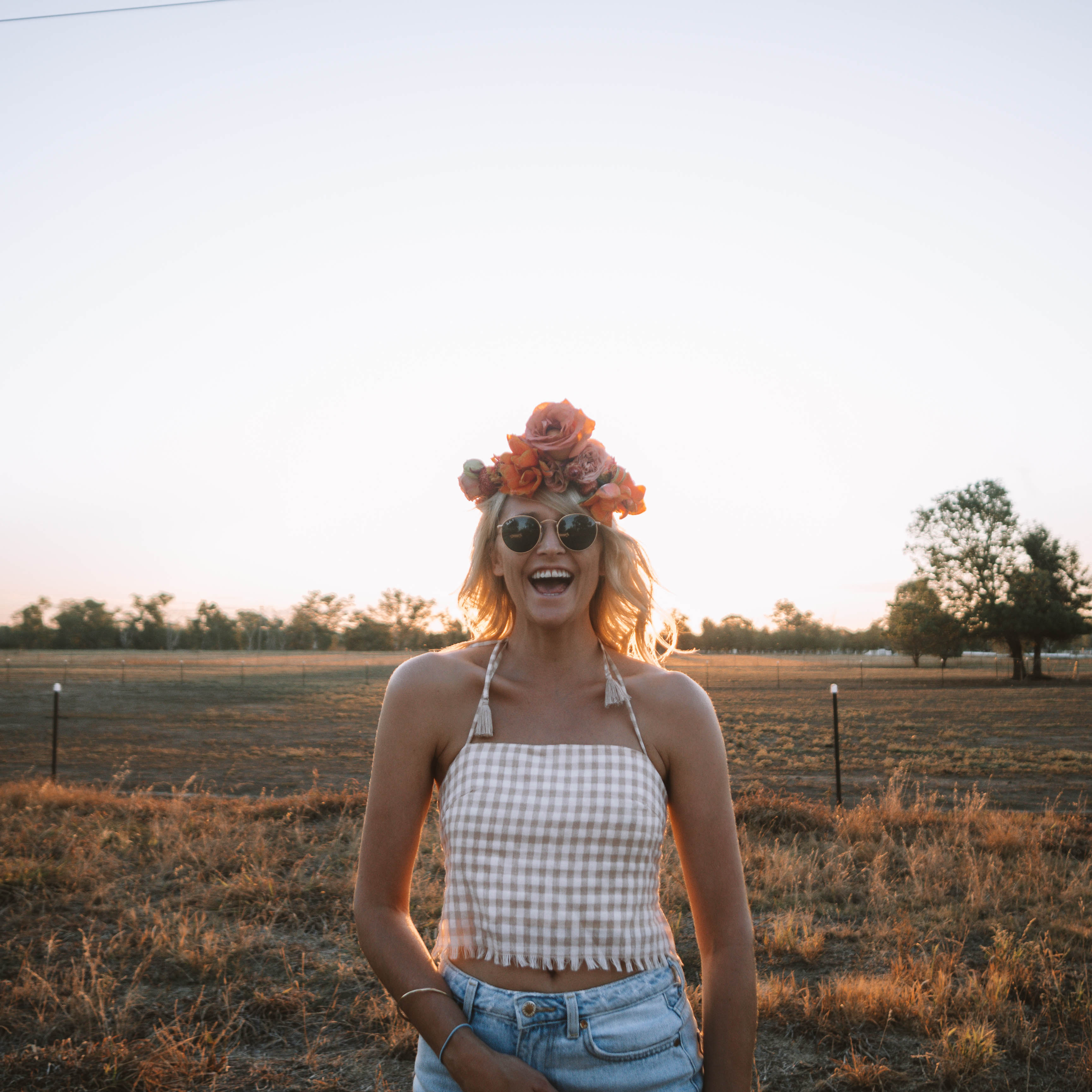 Make a flower crown in Wagga Wagga at Little Triffids flower farm