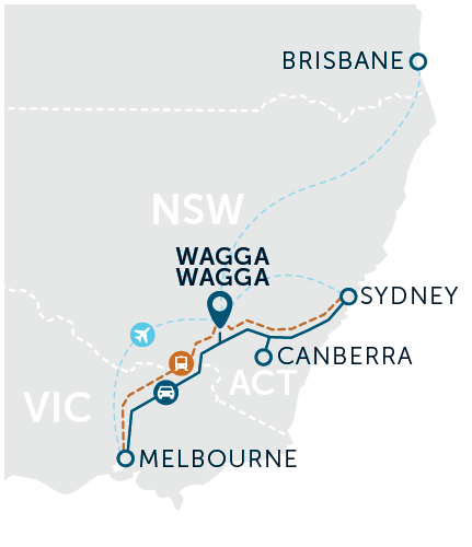 travel from wagga to melbourne